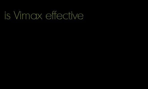 is Vimax effective