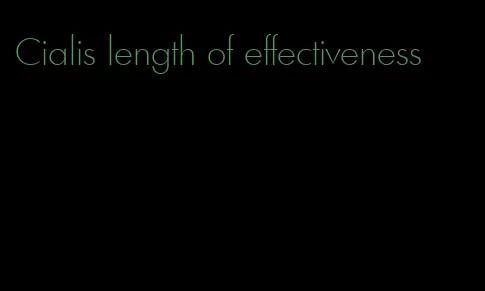 Cialis length of effectiveness
