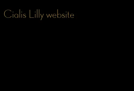 Cialis Lilly website