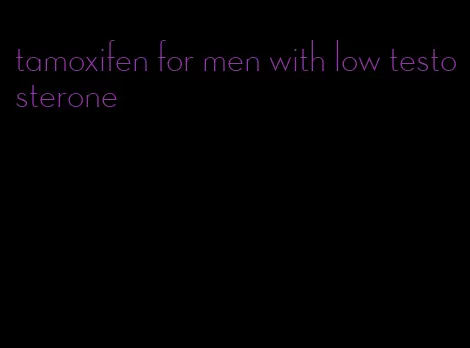 tamoxifen for men with low testosterone
