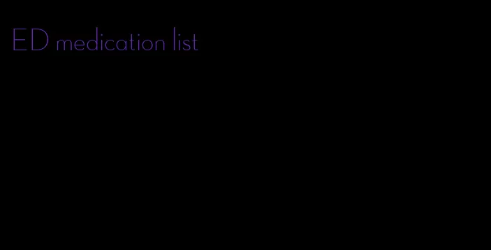 ED medication list