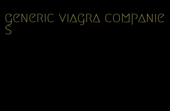 generic viagra companies
