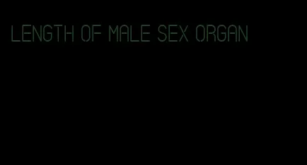 length of male sex organ