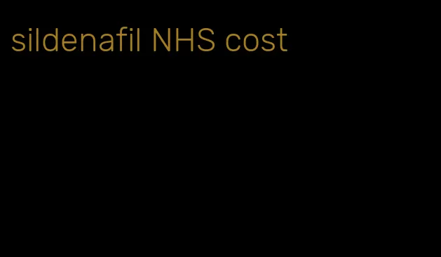 sildenafil NHS cost