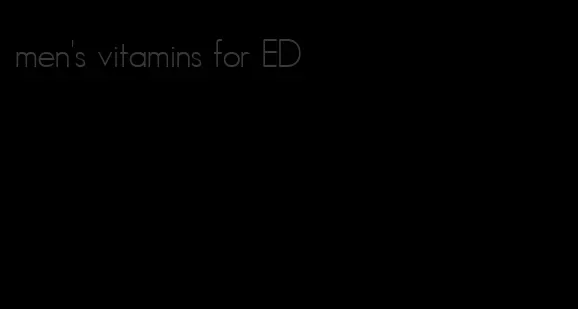 men's vitamins for ED