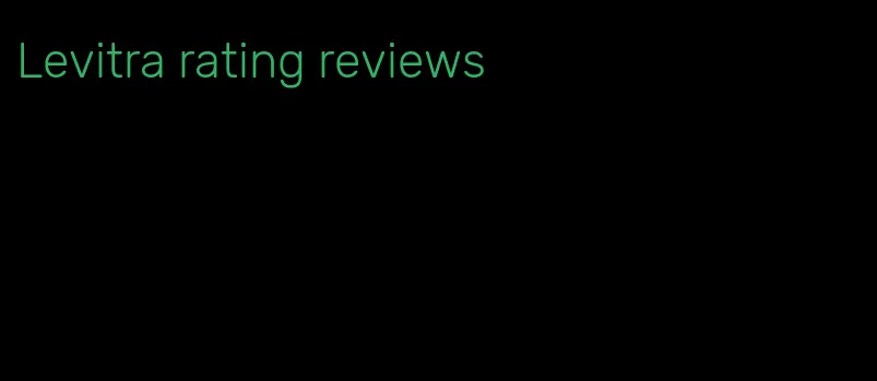 Levitra rating reviews