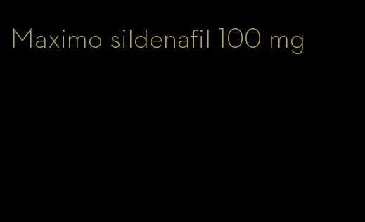 Maximo sildenafil 100 mg