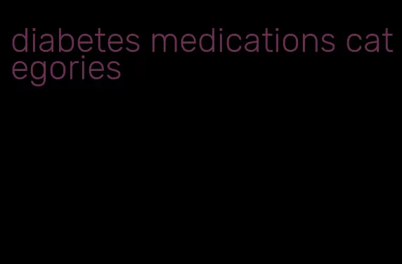 diabetes medications categories