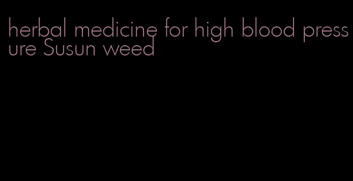 herbal medicine for high blood pressure Susun weed