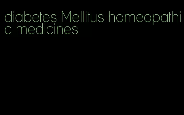 diabetes Mellitus homeopathic medicines