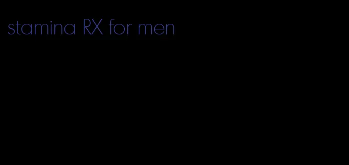 stamina RX for men