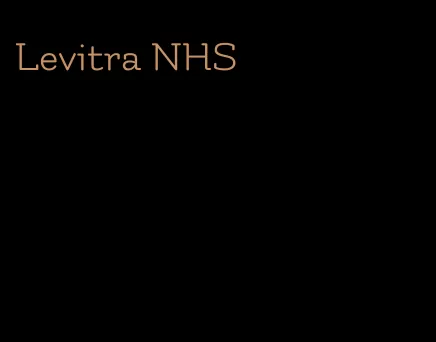 Levitra NHS