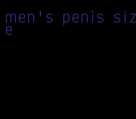 men's penis size