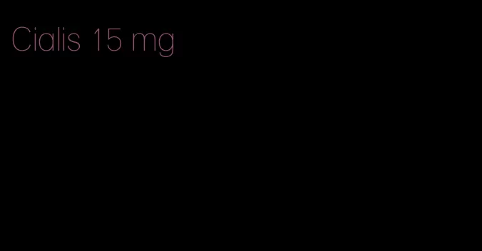 Cialis 15 mg
