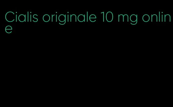 Cialis originale 10 mg online