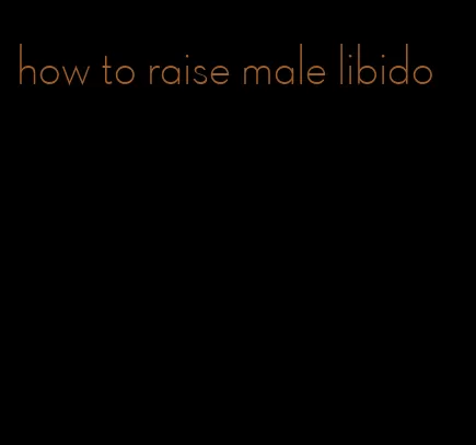 how to raise male libido