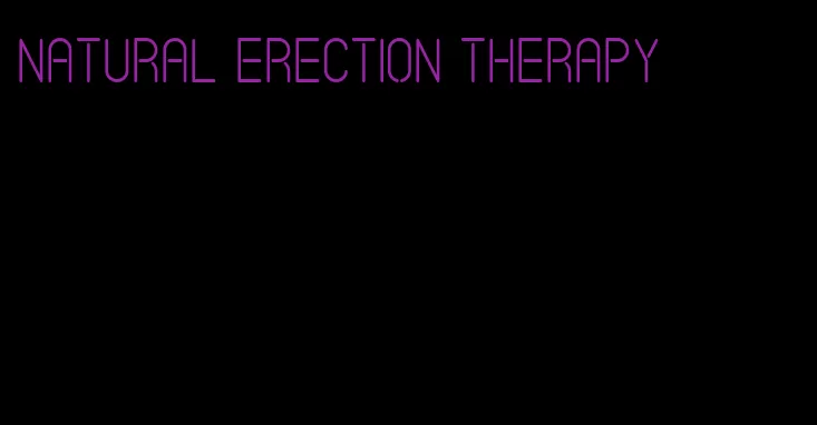 natural erection therapy