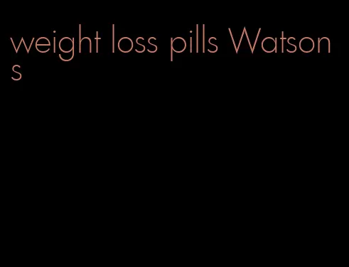 weight loss pills Watsons