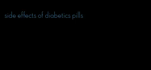 side effects of diabetics pills