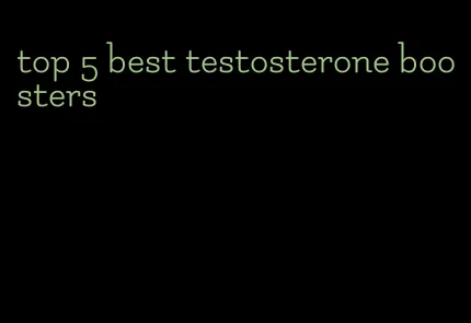 top 5 best testosterone boosters