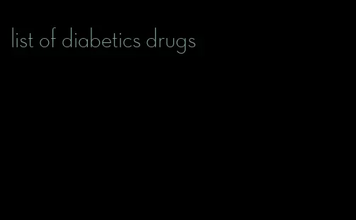 list of diabetics drugs