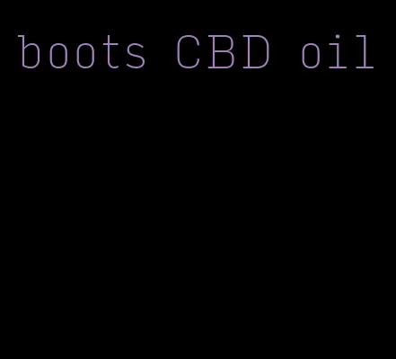 boots CBD oil