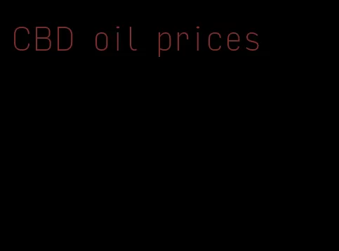 CBD oil prices