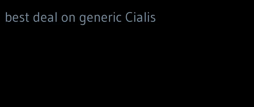 best deal on generic Cialis