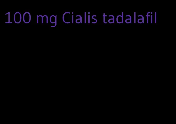 100 mg Cialis tadalafil