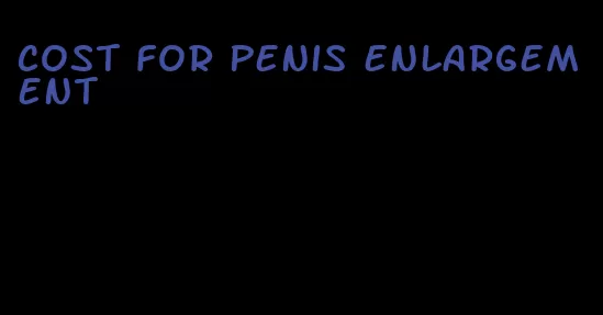 cost for penis enlargement