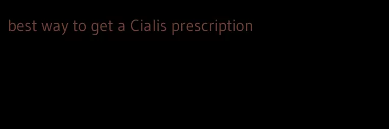 best way to get a Cialis prescription