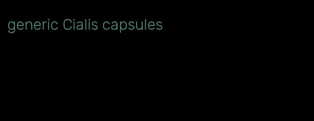 generic Cialis capsules