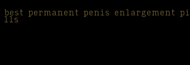 best permanent penis enlargement pills