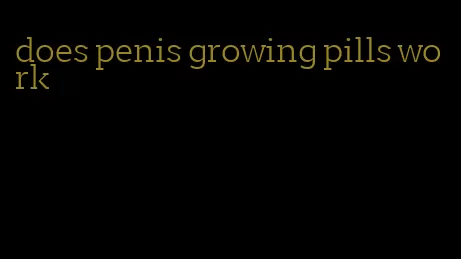 does penis growing pills work