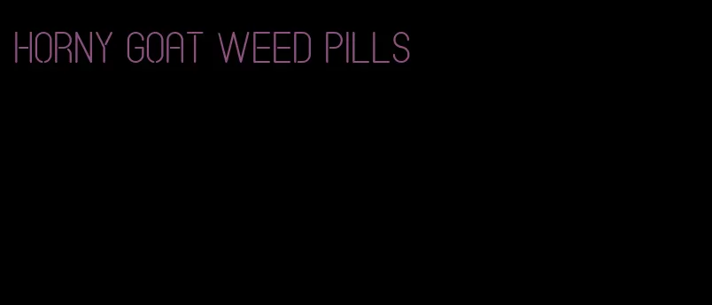 horny goat weed pills