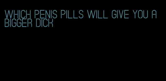 which penis pills will give you a bigger dick