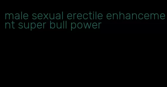 male sexual erectile enhancement super bull power