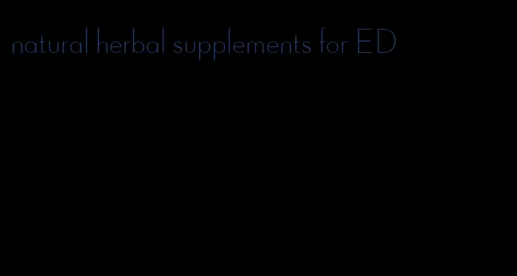 natural herbal supplements for ED