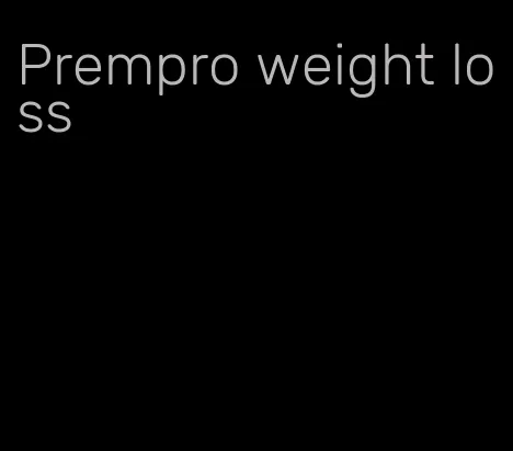 Prempro weight loss