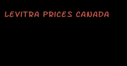 Levitra prices Canada