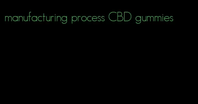 manufacturing process CBD gummies
