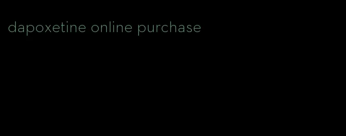 dapoxetine online purchase