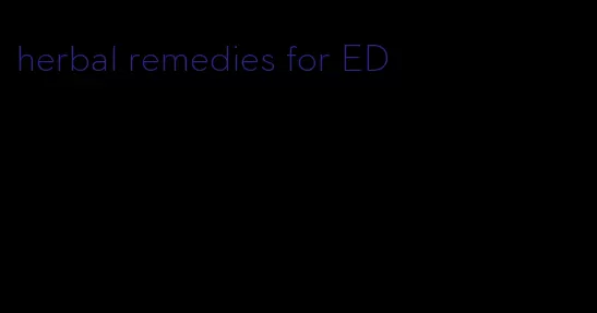 herbal remedies for ED