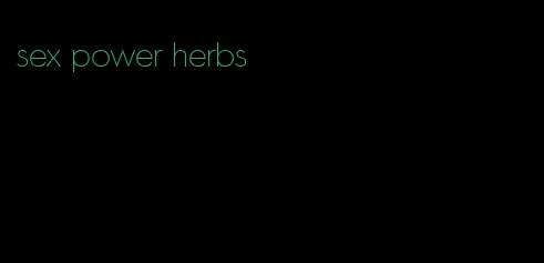 sex power herbs