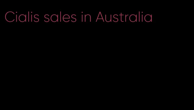 Cialis sales in Australia
