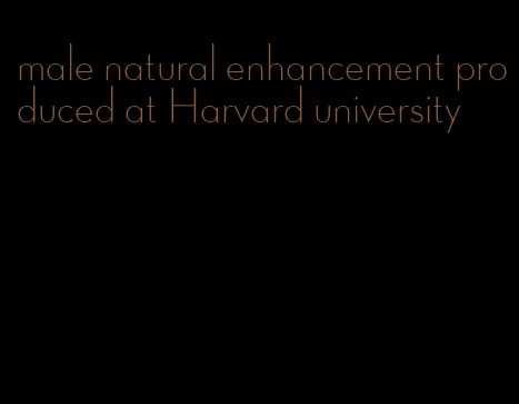male natural enhancement produced at Harvard university