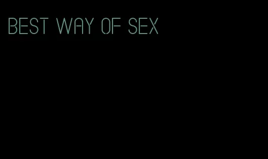 best way of sex