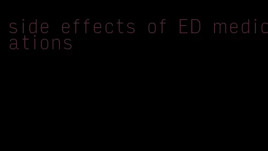 side effects of ED medications