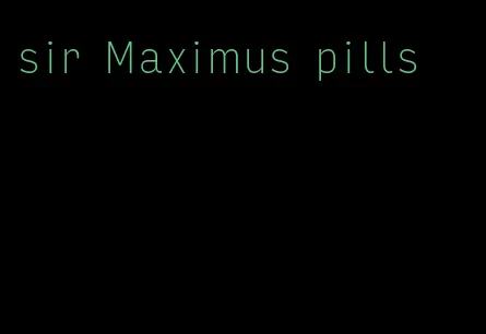 sir Maximus pills