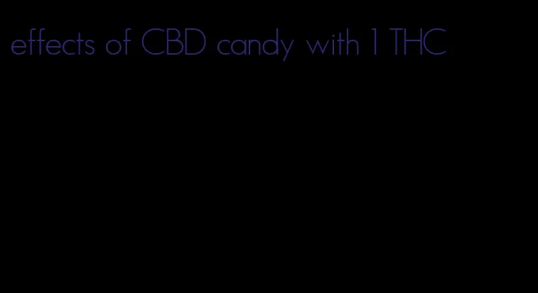 effects of CBD candy with 1 THC
